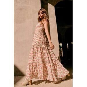 Sezane Helene Maxi Dress Size 8 Secret Garden Floral Romantic Chic Cottage Core